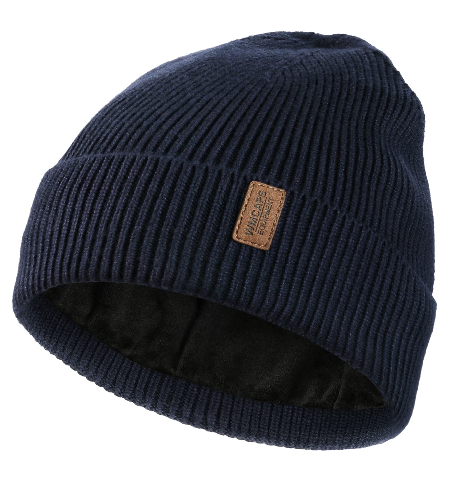 Wmcaps Winter Beanie for Men Women, Fleece Lined Beanie Soft Warm Knit Hat Ski Stocking Cuffed Cap